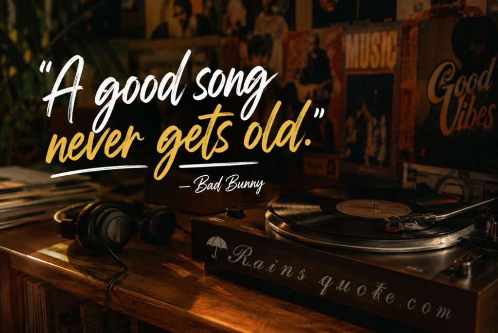 “A good song never gets old.”
