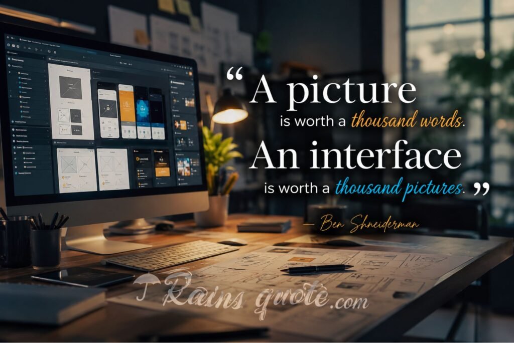 “A picture is worth a thousand words. An interface is worth a thousand pictures.”