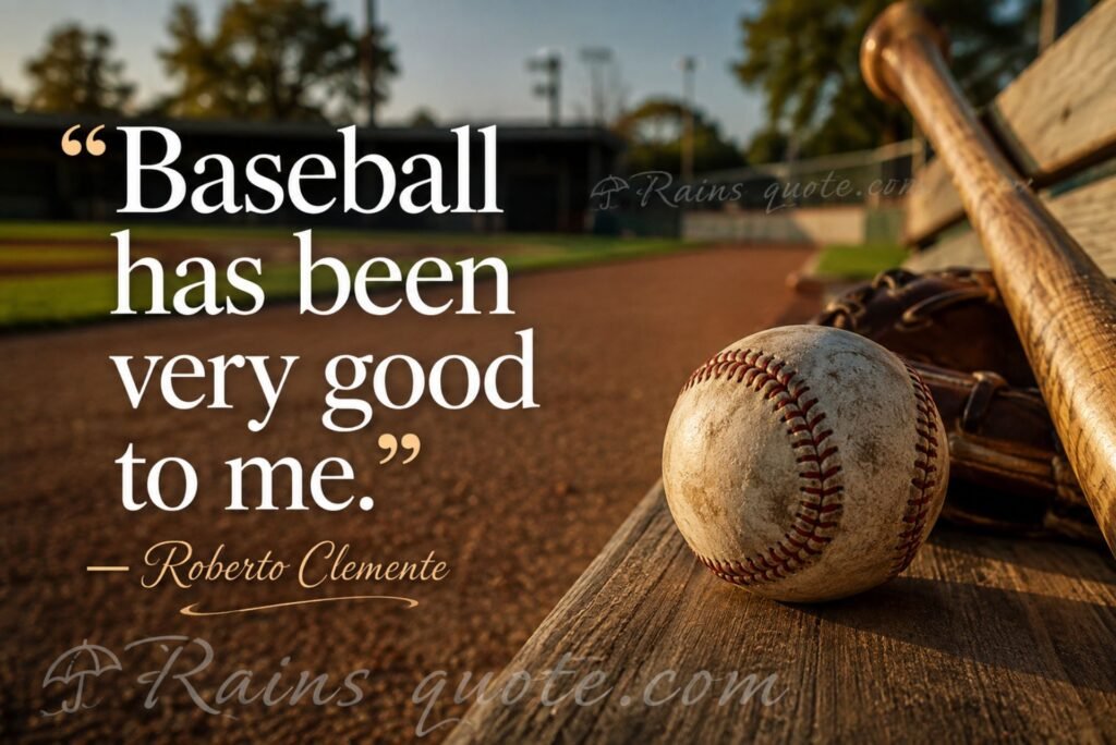 “Baseball has been very good to me.”