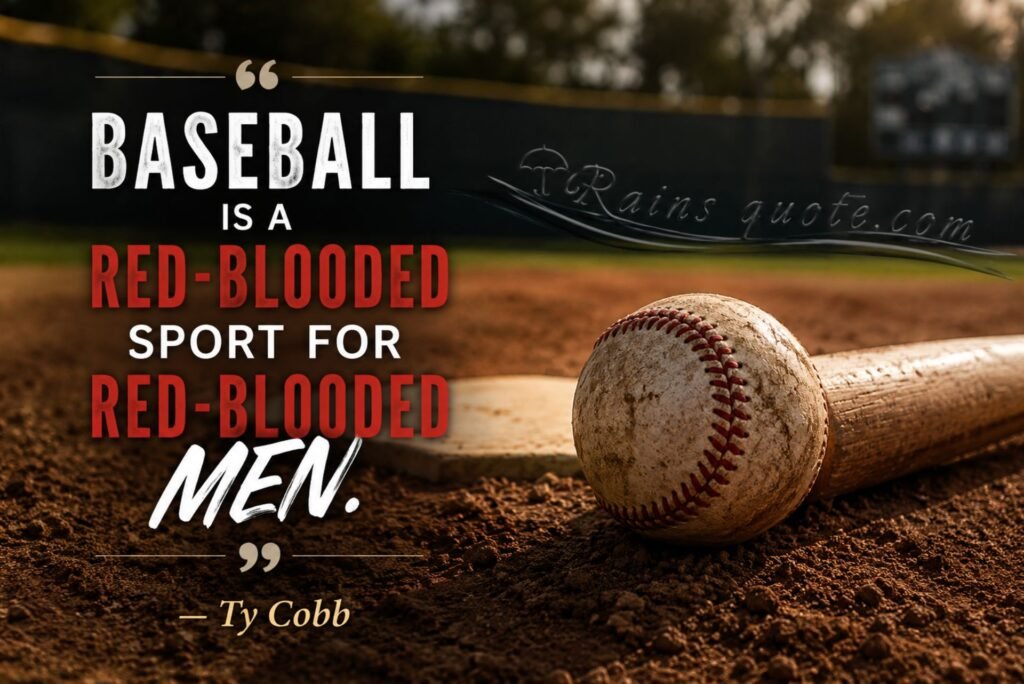 “Baseball is a red-blooded sport for red-blooded men.”