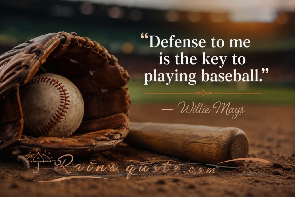  “Defense to me is the key to playing baseball.” 