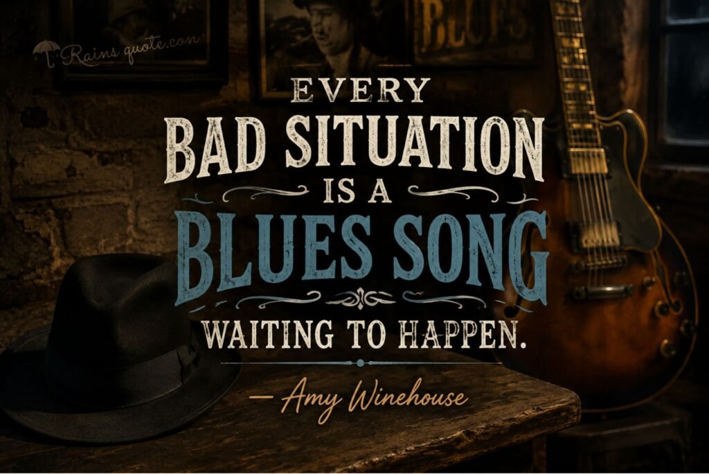 “Every bad situation is a blues song waiting to happen.”