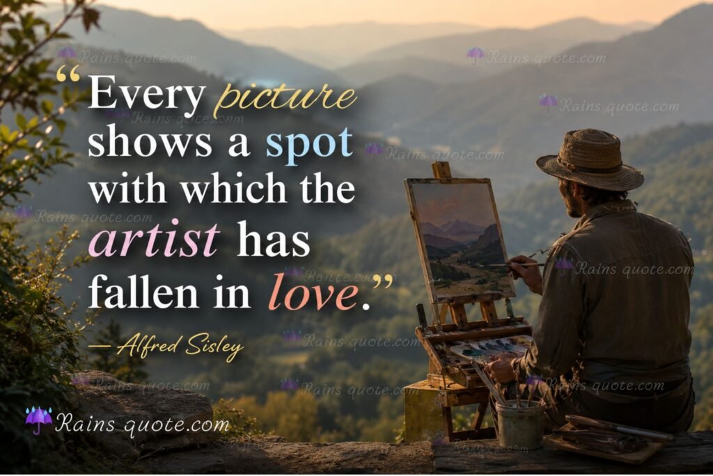 “Every picture shows a spot with which the artist has fallen in love.”