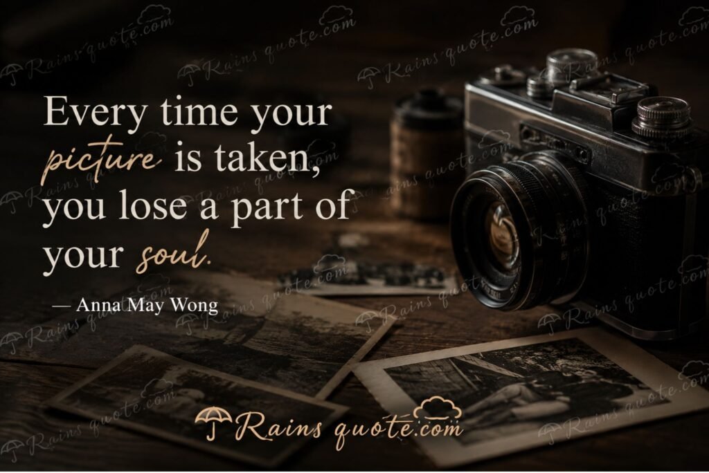 “Every time your picture is taken, you lose a part of your soul.”