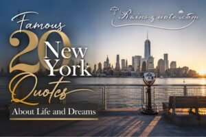 Famous 20 New York Quotes About Life and Dreams