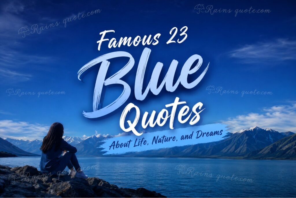 Famous 23 Blue Quotes About Life, Nature, and Dreams 