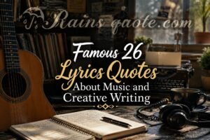 Famous 26 Lyrics Quotes About Music and Creative Writing