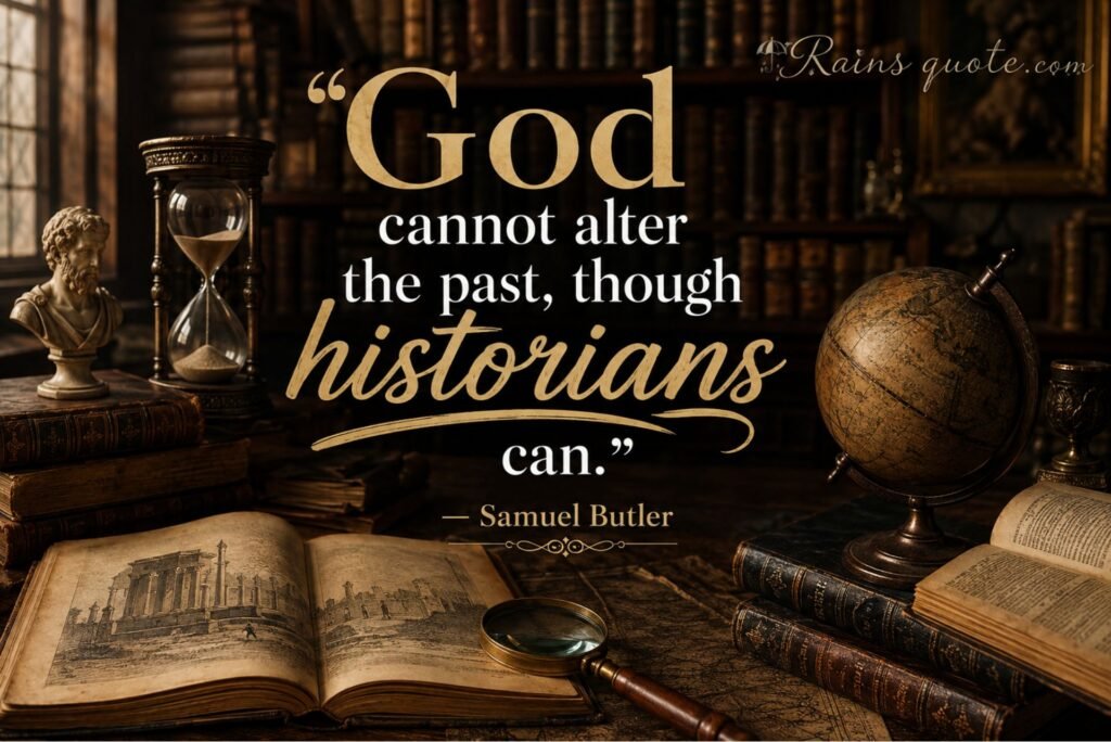 “God cannot alter the past, though historians can.”