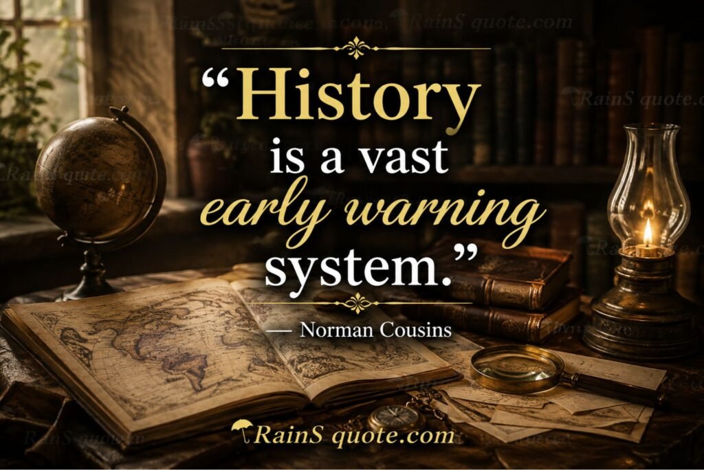 “History is a vast early warning system.”
