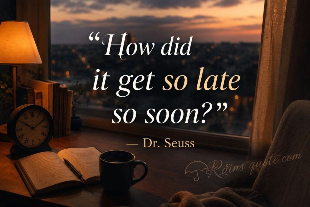 “How did it get so late so soon?”