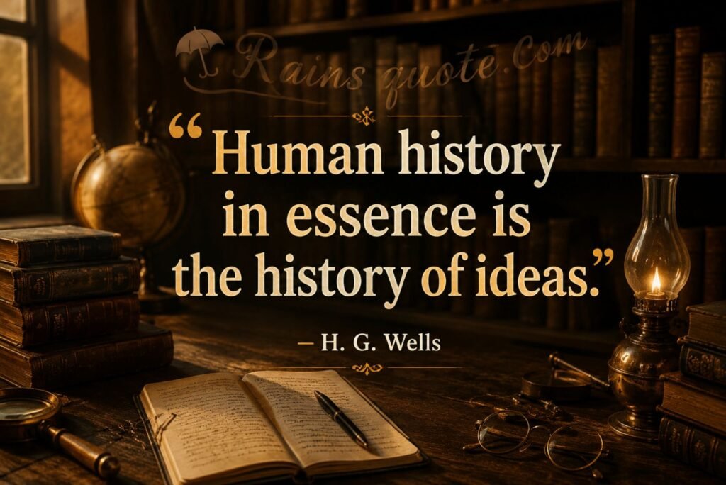 “Human history in essence is the history of ideas.”