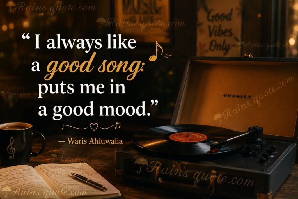 “I always like a good song: puts me in a good mood.”