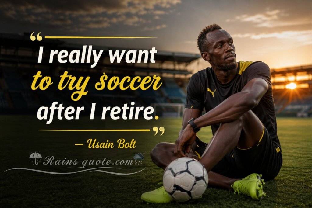 “I really want to try soccer after I retire.” 