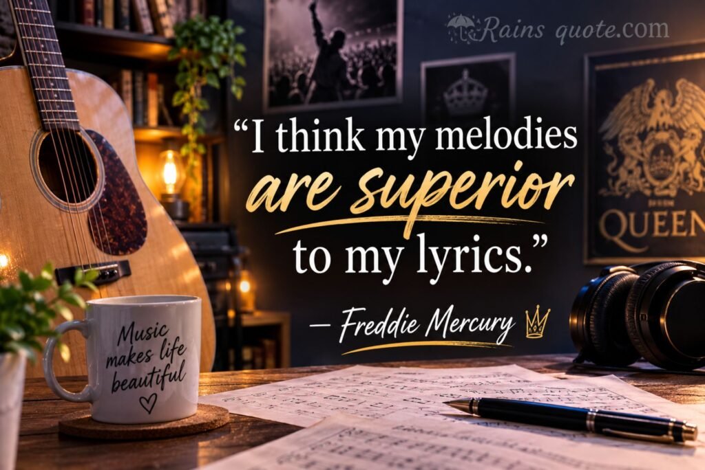 “I think my melodies are superior to my lyrics.” 