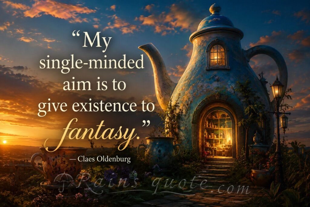 “My single-minded aim is to give existence to fantasy.”