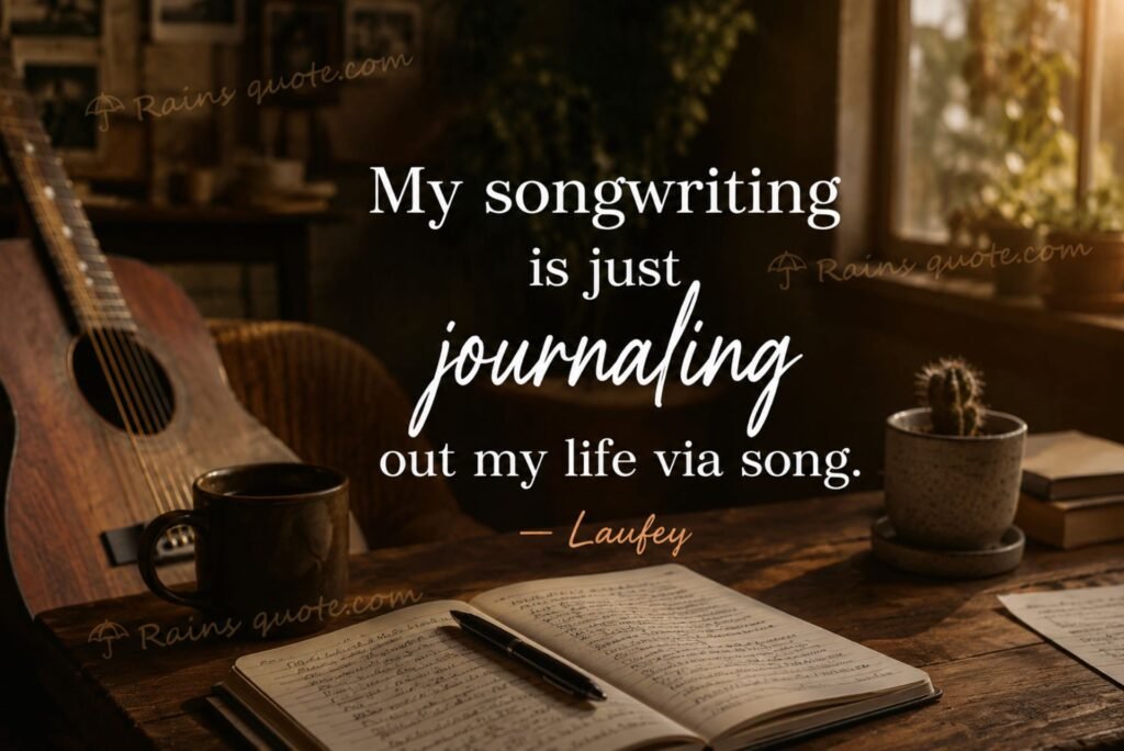 “My songwriting is just journaling out my life via song.”