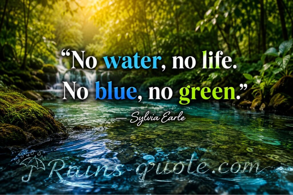 “No water, no life. No blue, no green.”