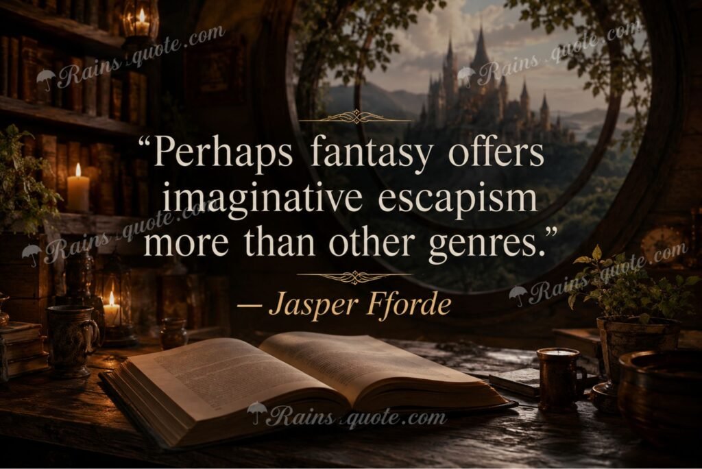 “Perhaps fantasy offers imaginative escapism more than other genres.”