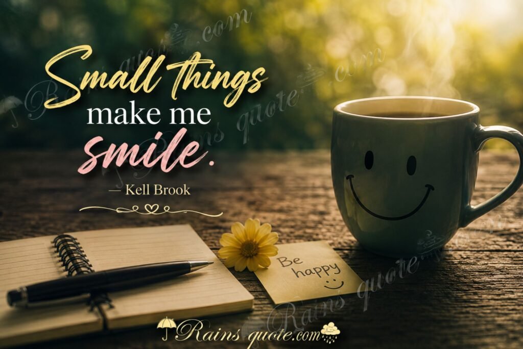 “Small things make me smile.”