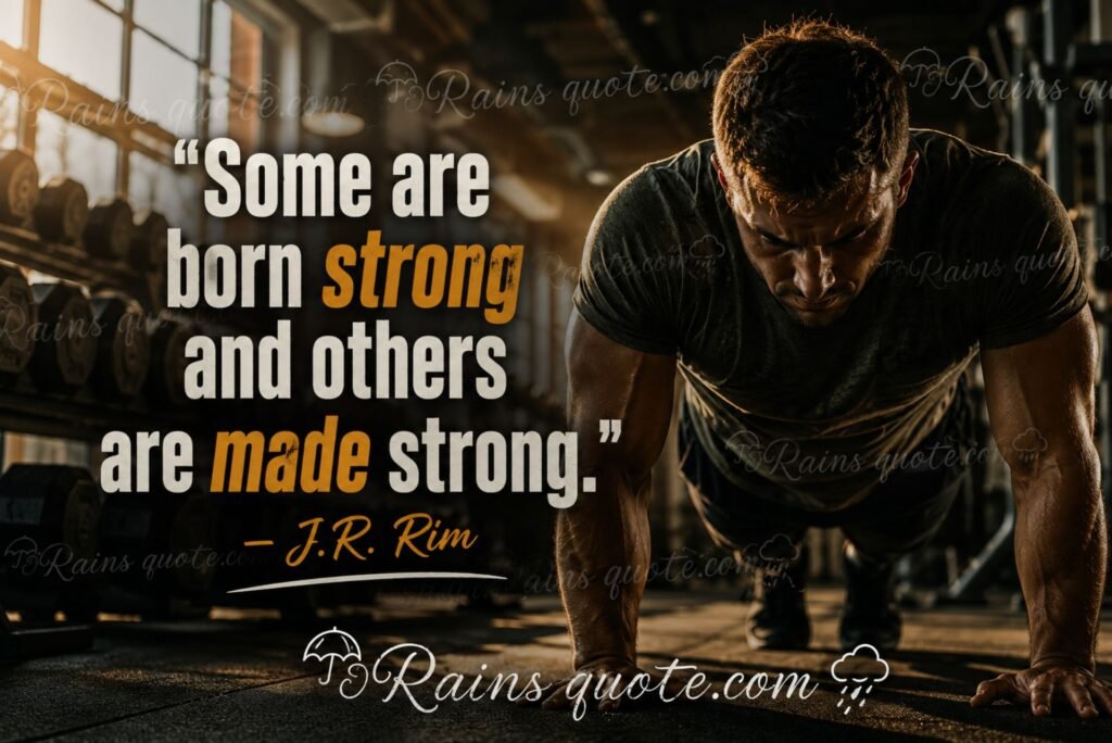 “Some are born strong and others are made strong.”