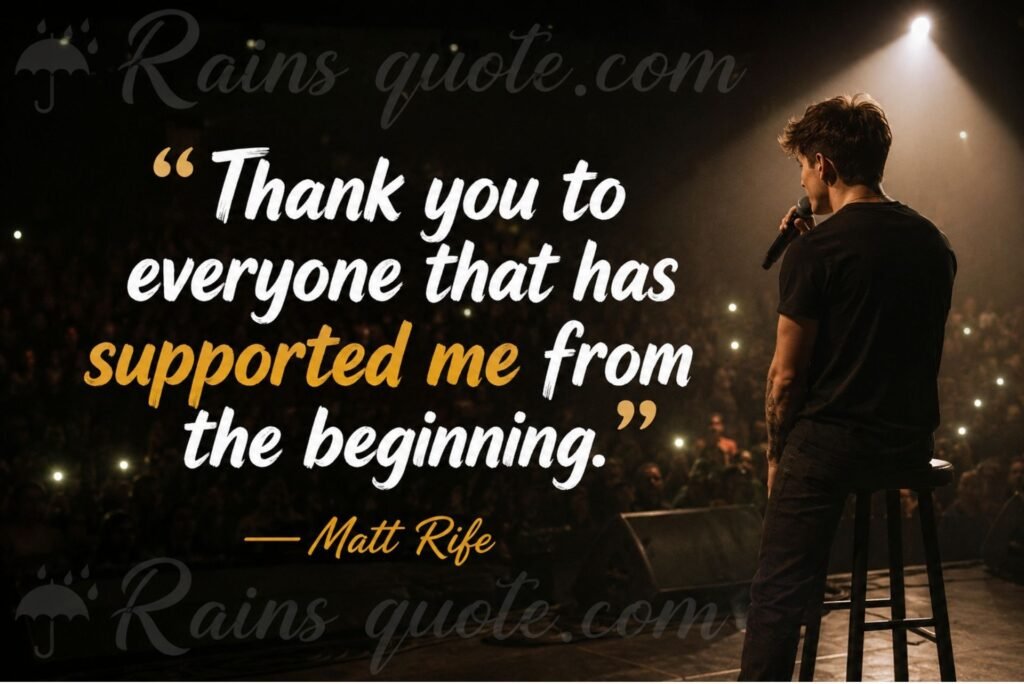 “Thank you to everyone that has supported me from the beginning.”