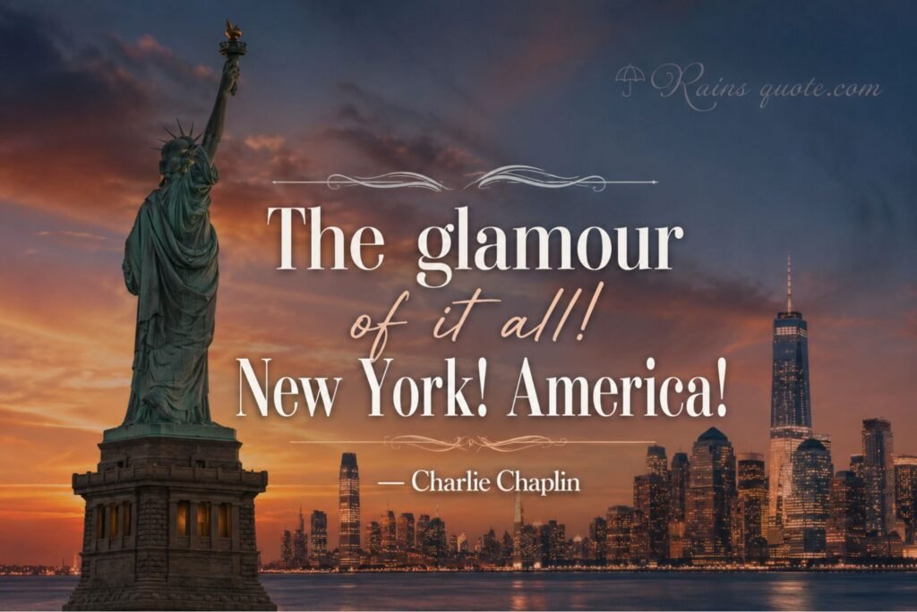 “The glamour of it all! New York! America!”