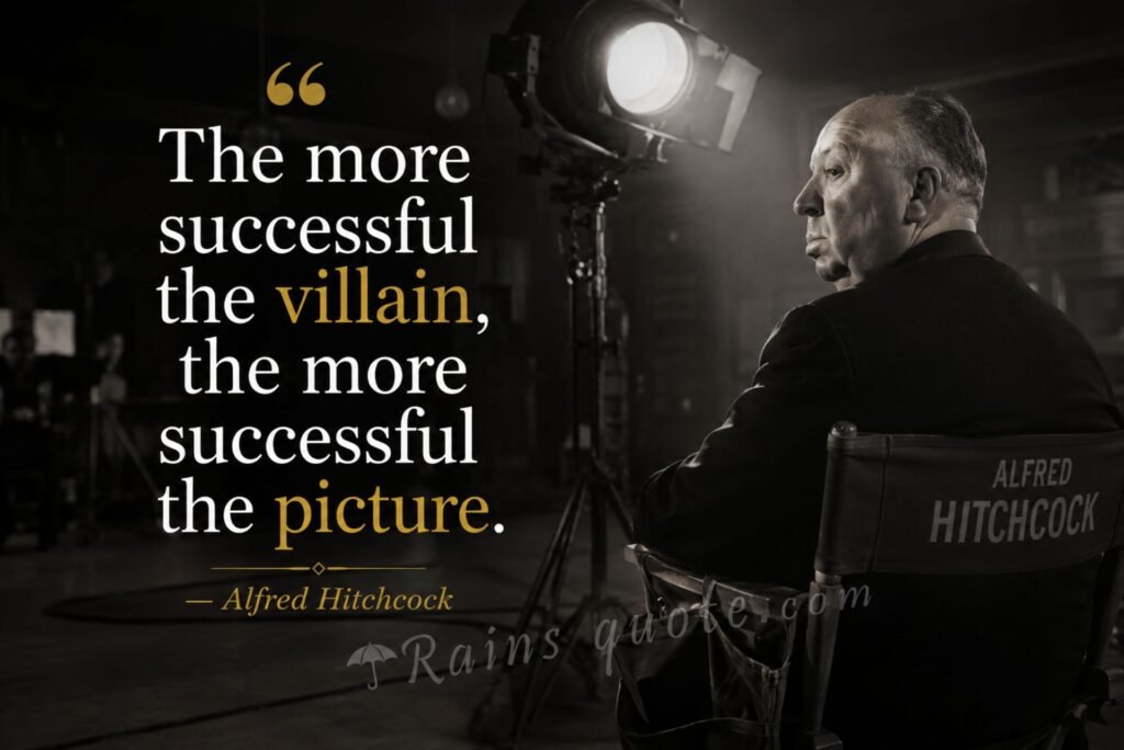 “The more successful the villain, the more successful the picture.”