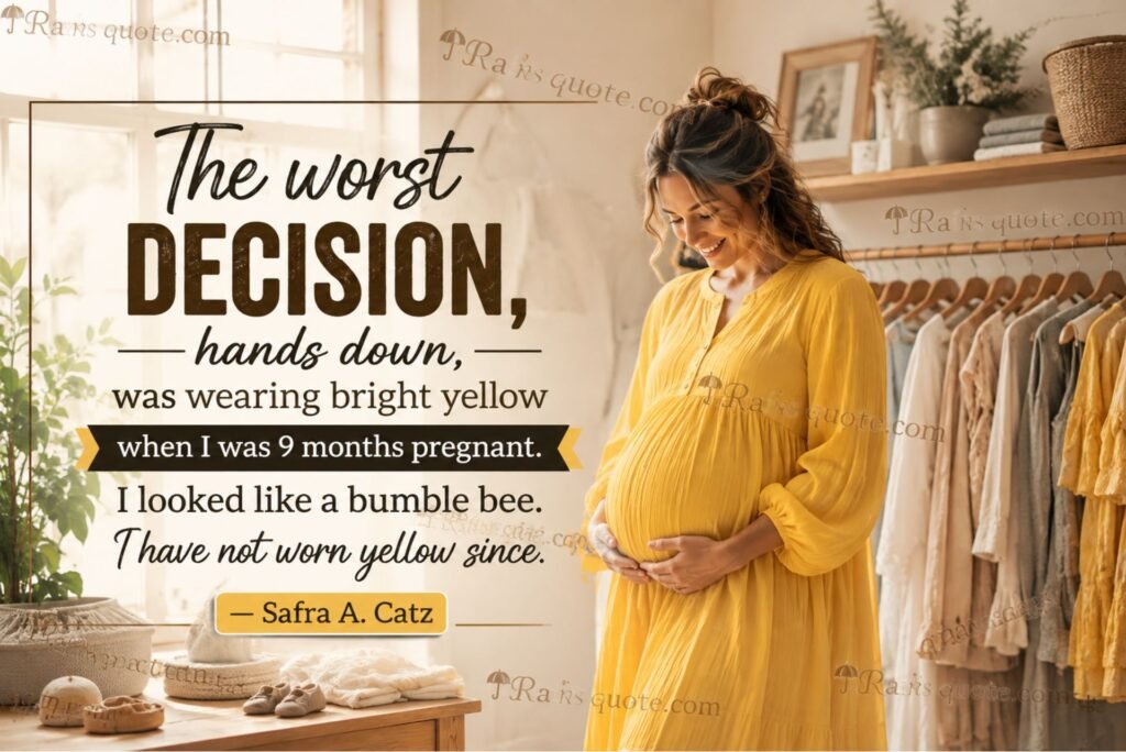 “The worst decision, hands down, was wearing bright yellow when I was 9 months pregnant. I looked like a bumble bee. I have not worn yellow since.”