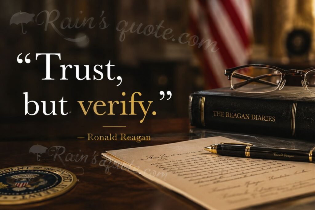 “Trust, but verify.” 