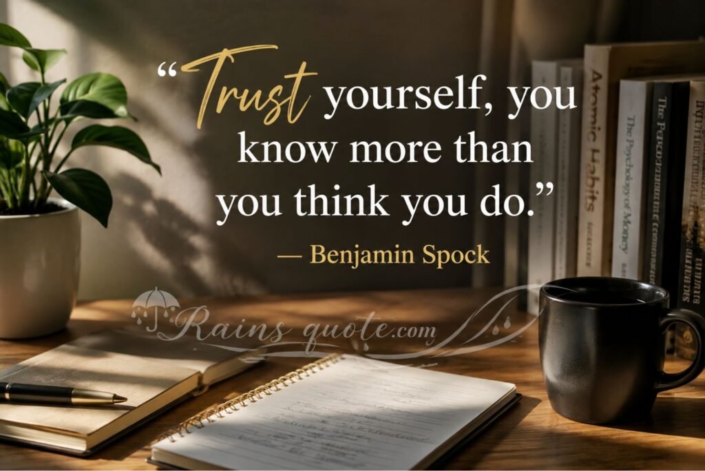 “Trust yourself, you know more than you think you do.”