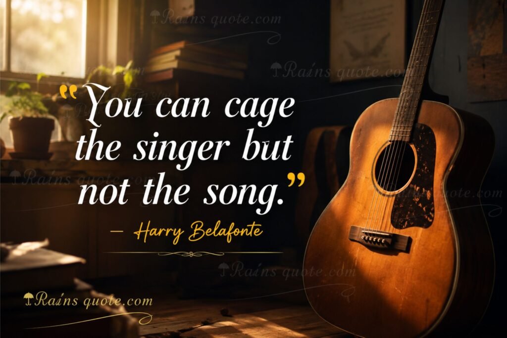 “You can cage the singer but not the song.”