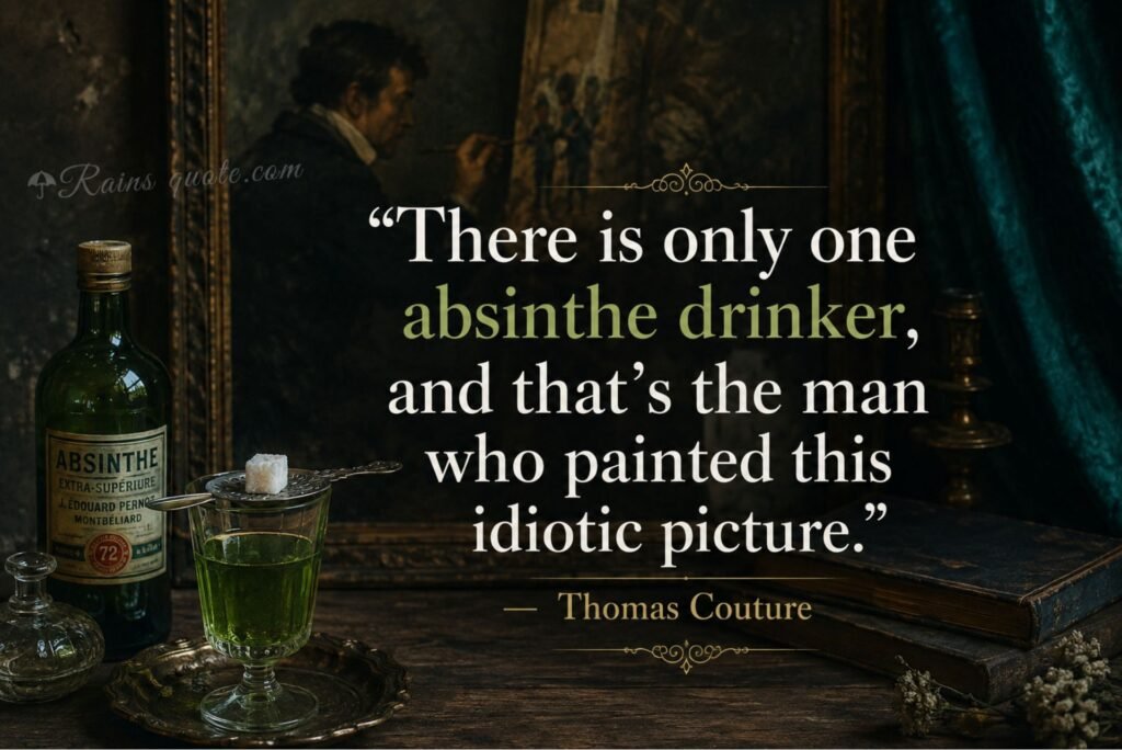 “There is only one absinthe drinker, and that's the man who painted this idiotic picture.”