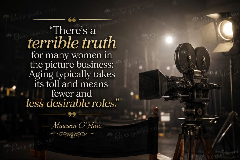 “There's a terrible truth for many women in the picture business: Aging typically takes its toll and means fewer and less desirable roles.”