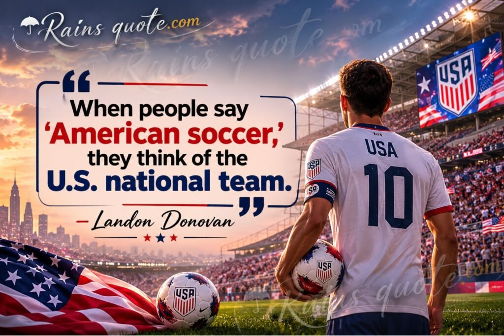  “When people say 'American soccer,' they think of the U.S. national team.” 