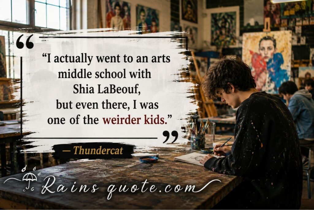 “I actually went to an arts middle school with Shia LaBeouf, but even there, I was one of the weirder kids.”