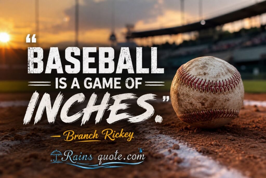 “Baseball is a game of inches.” 