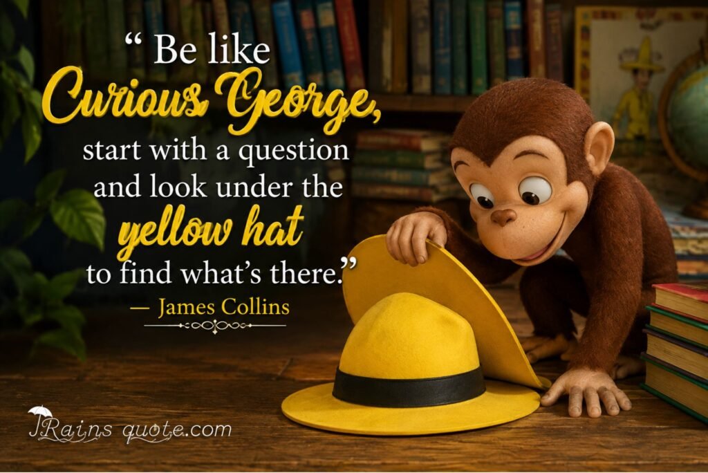 “Be like Curious George, start with a question and look under the yellow hat to find what's there.”