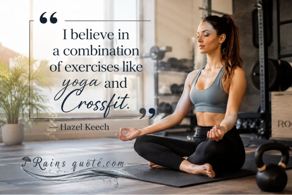 “I believe in a combination of exercises like yoga and Crossfit.”