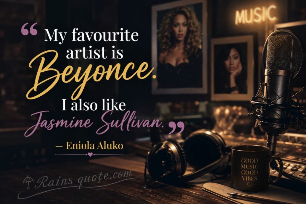 “My favourite artist is Beyonce. I also like Jasmine Sullivan.”
