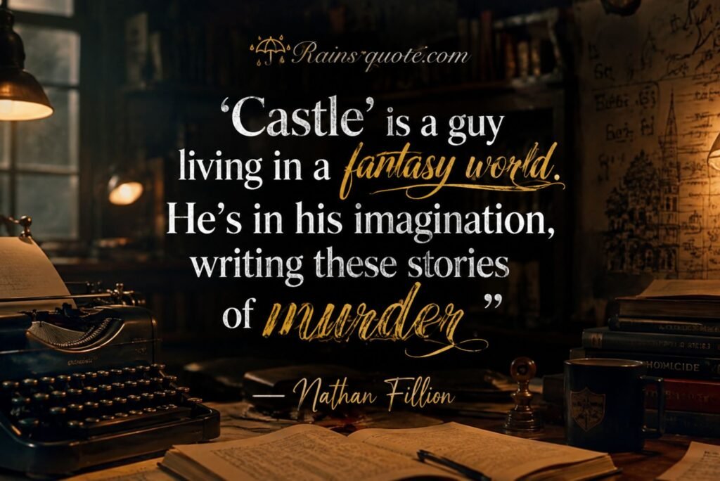 “‘Castle’ is a guy living in a fantasy world. He's in his imagination, writing these stories of murder.”