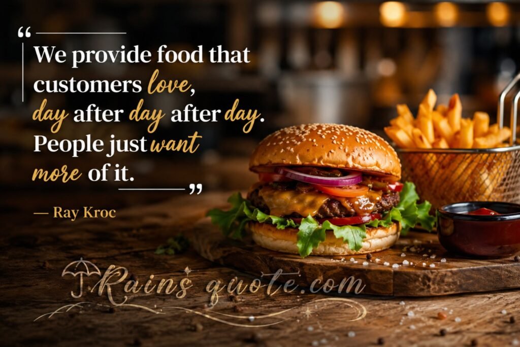 “We provide food that customers love, day after day after day. People just want more of it.”