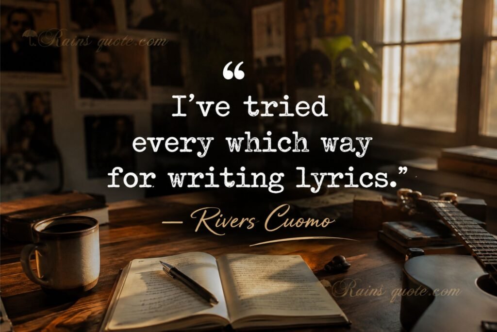 “I've tried every which way for writing lyrics.” 