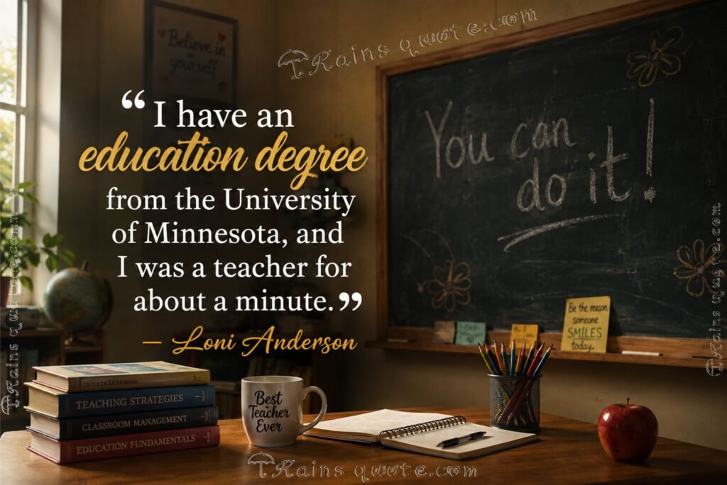 . “I have an education degree from the University of Minnesota, and I was a teacher for about a minute.”