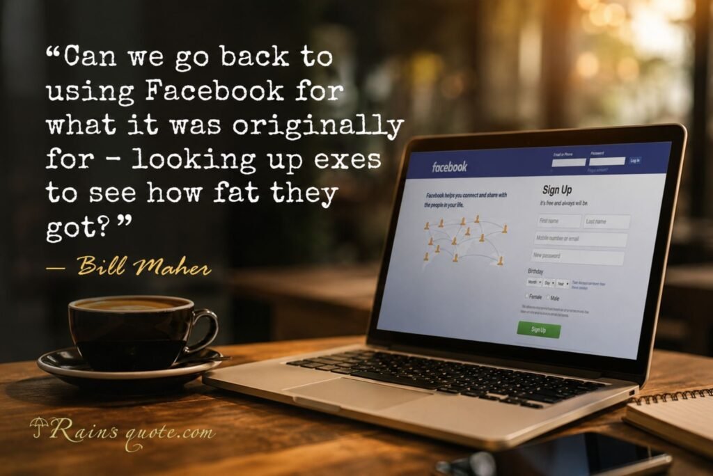 “Can we go back to using Facebook for what it was originally for - looking up exes to see how fat they got?”