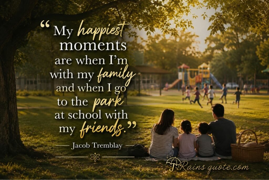 “My happiest moments are when I'm with my family and when I go to the park at school with my friends.”