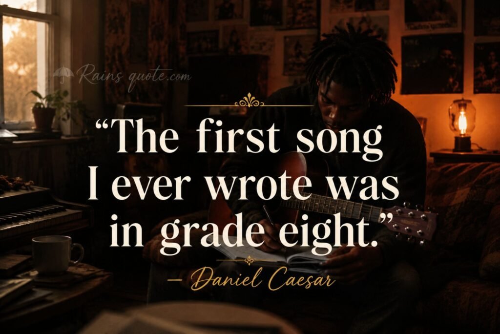 “The first song I ever wrote was in grade eight.”