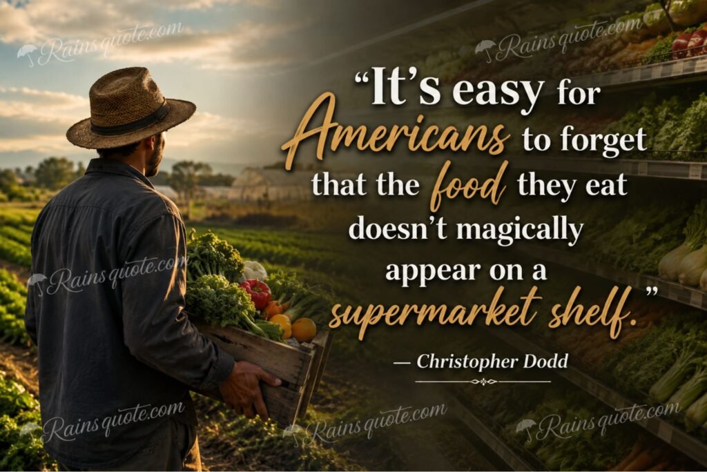It's easy for Americans to forget that the food they eat doesn't magically appear on a supermarket shelf.”