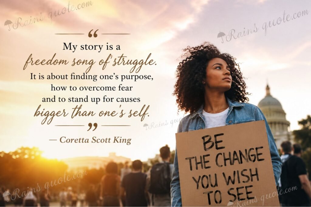 “My story is a freedom song of struggle. It is about finding one's purpose, how to overcome fear and to stand up for causes bigger than one's self.”