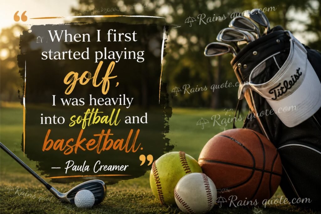 “When I first started playing golf, I was heavily into softball and basketball.”