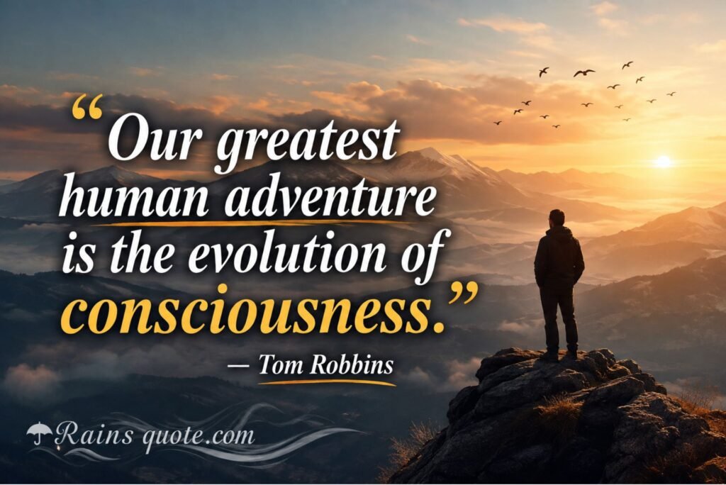 “Our greatest human adventure is the evolution of consciousness.”